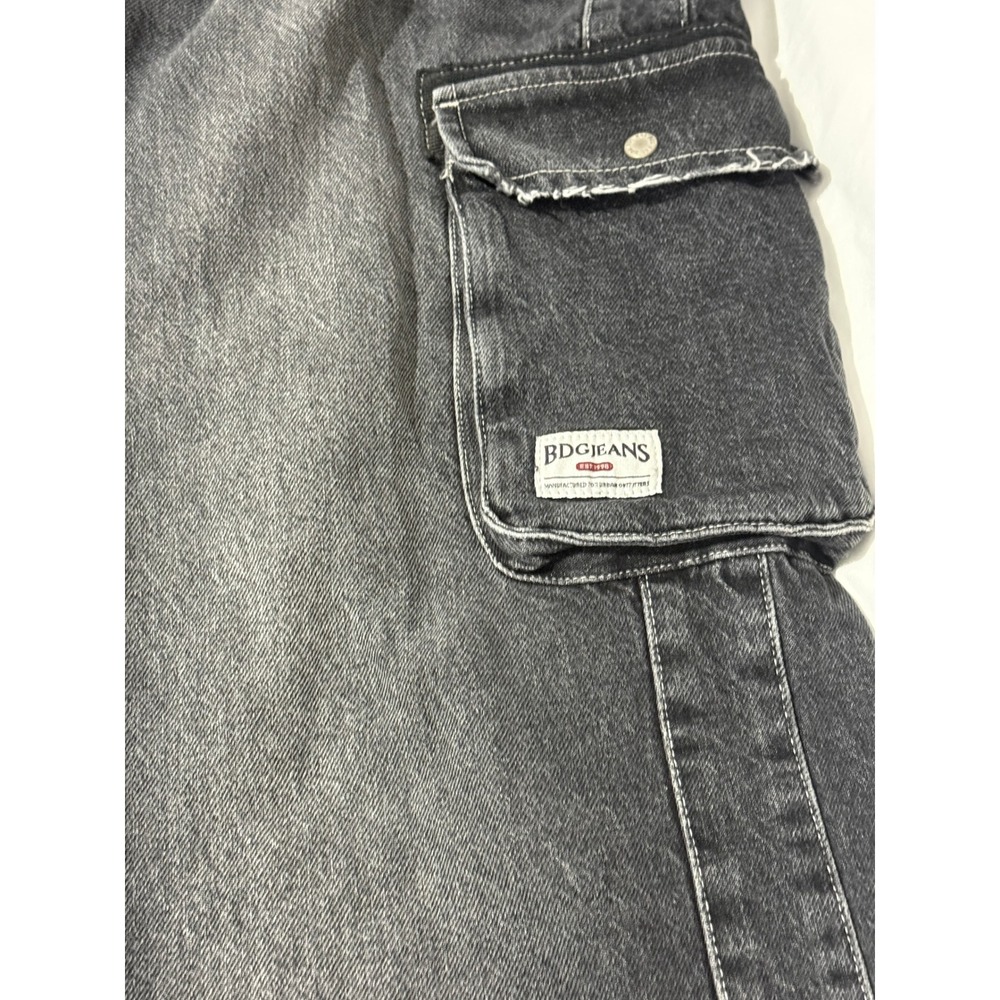 BDG Cargo Jeans Women 28W Black Baggy Wide Leg Urban‎ Outfitters Sz M - Picture 4 of 11